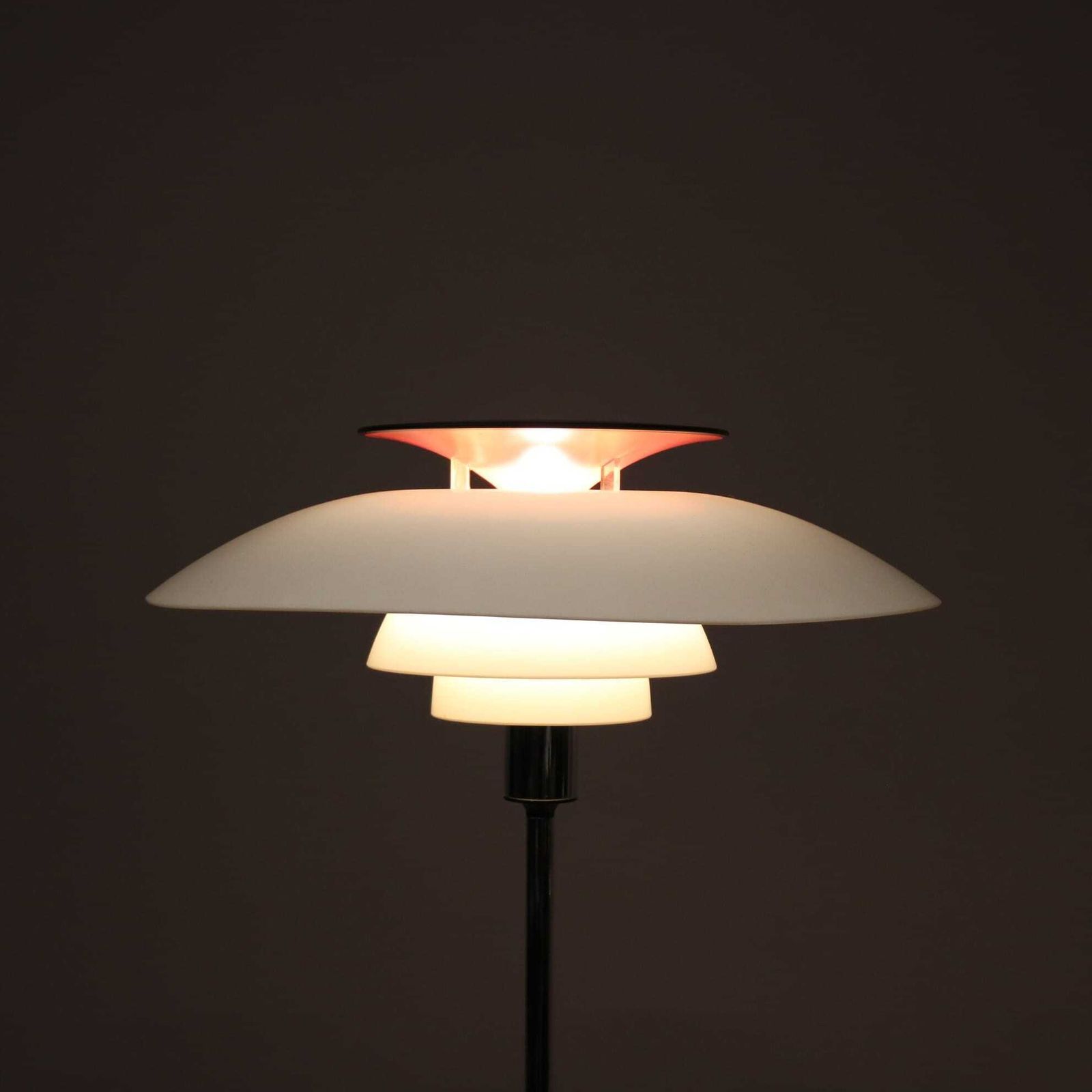 1970s Poul Henningsen “Ph80” Table Lamp For Louis Poulsen, Denmark photo for sale