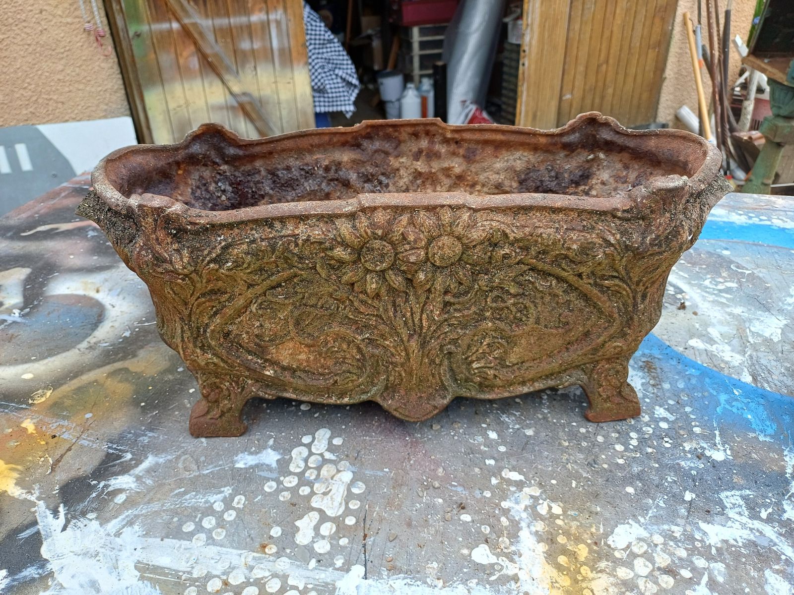 Set Of 2 Cast Iron Planters 1900 From Charleville   Mézières photo furniture
