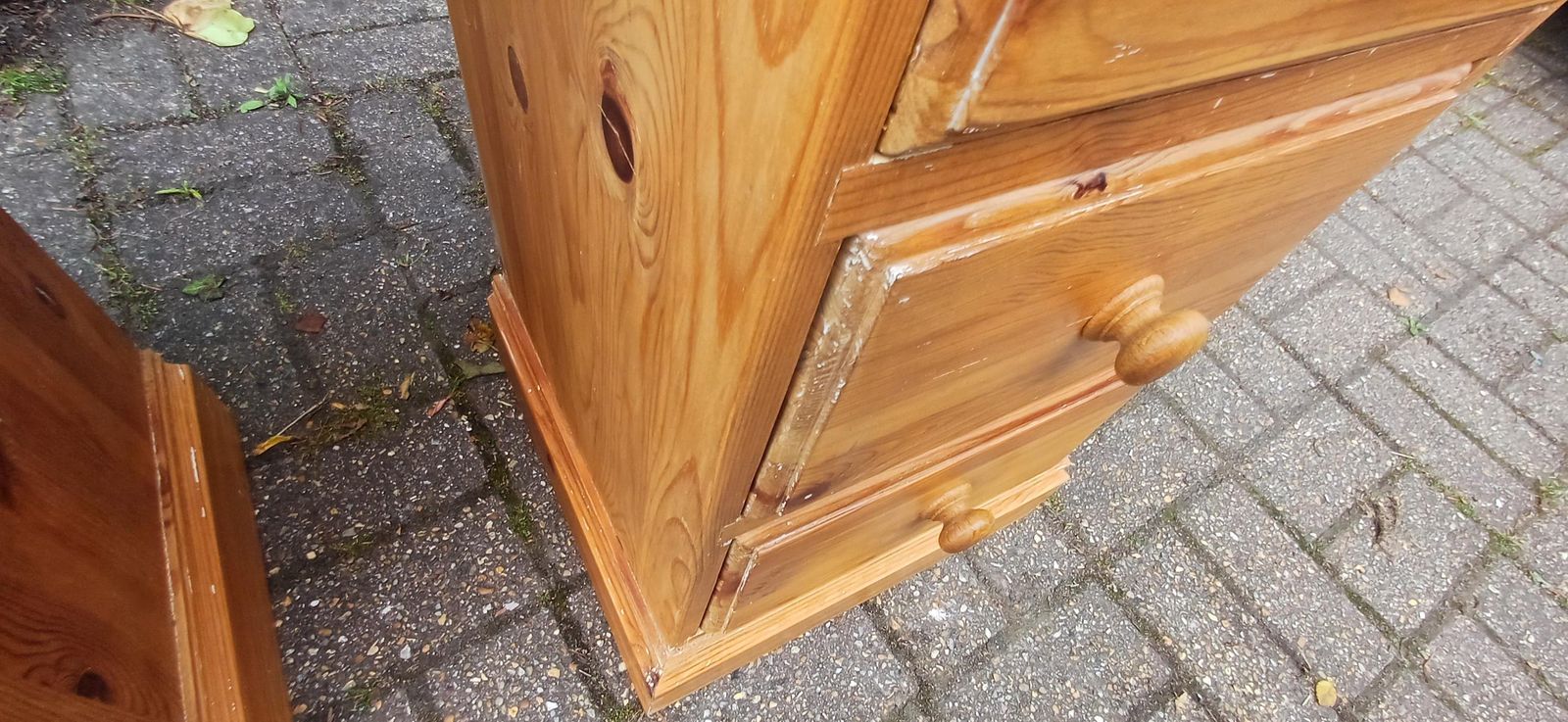 Pair Of Useful This Rustic Solid Pine 4 Drawer Slim Flight Chest Of Drawers | Vintage Storage Tallboys Rustic Shabby Chic photo Furniture
