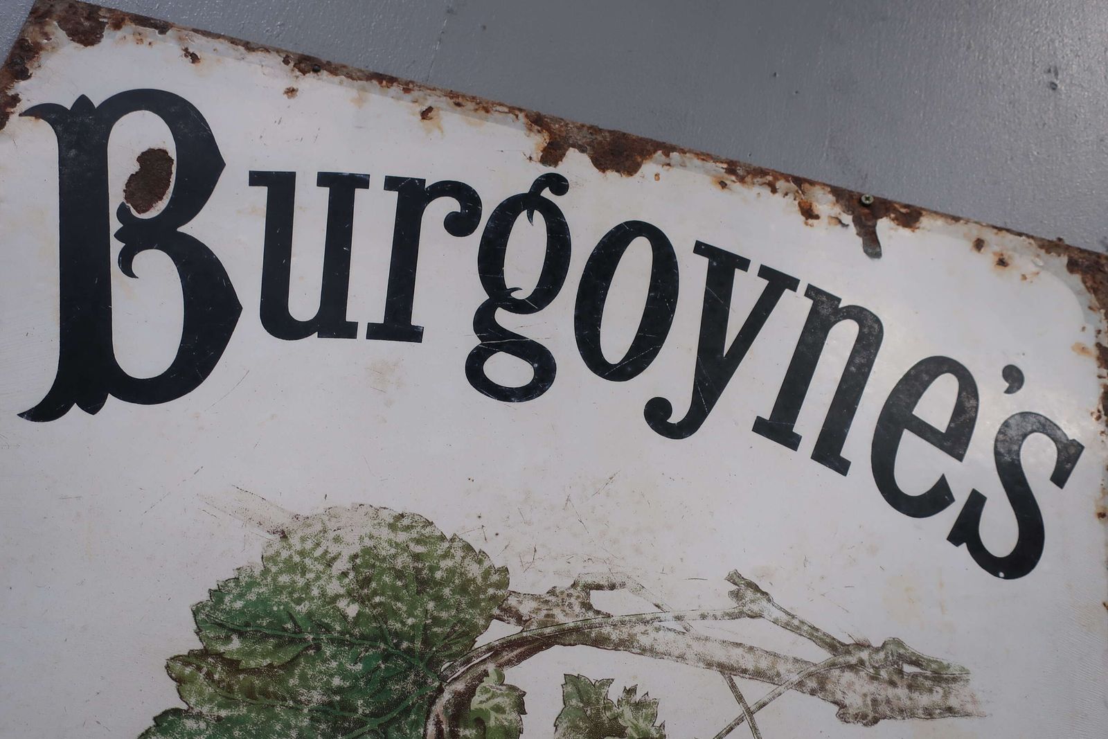 Burgoynes Wine Enamel Sign photo Home Decor