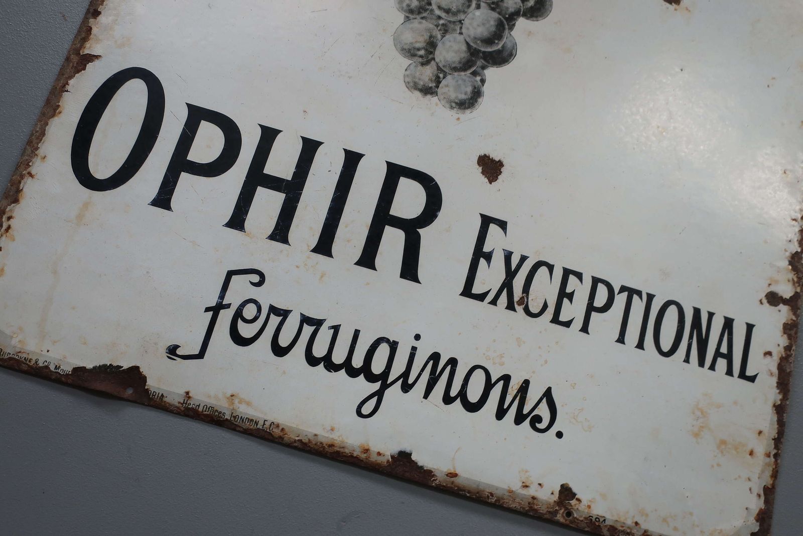 Burgoynes Wine Enamel Sign photo 1245.0