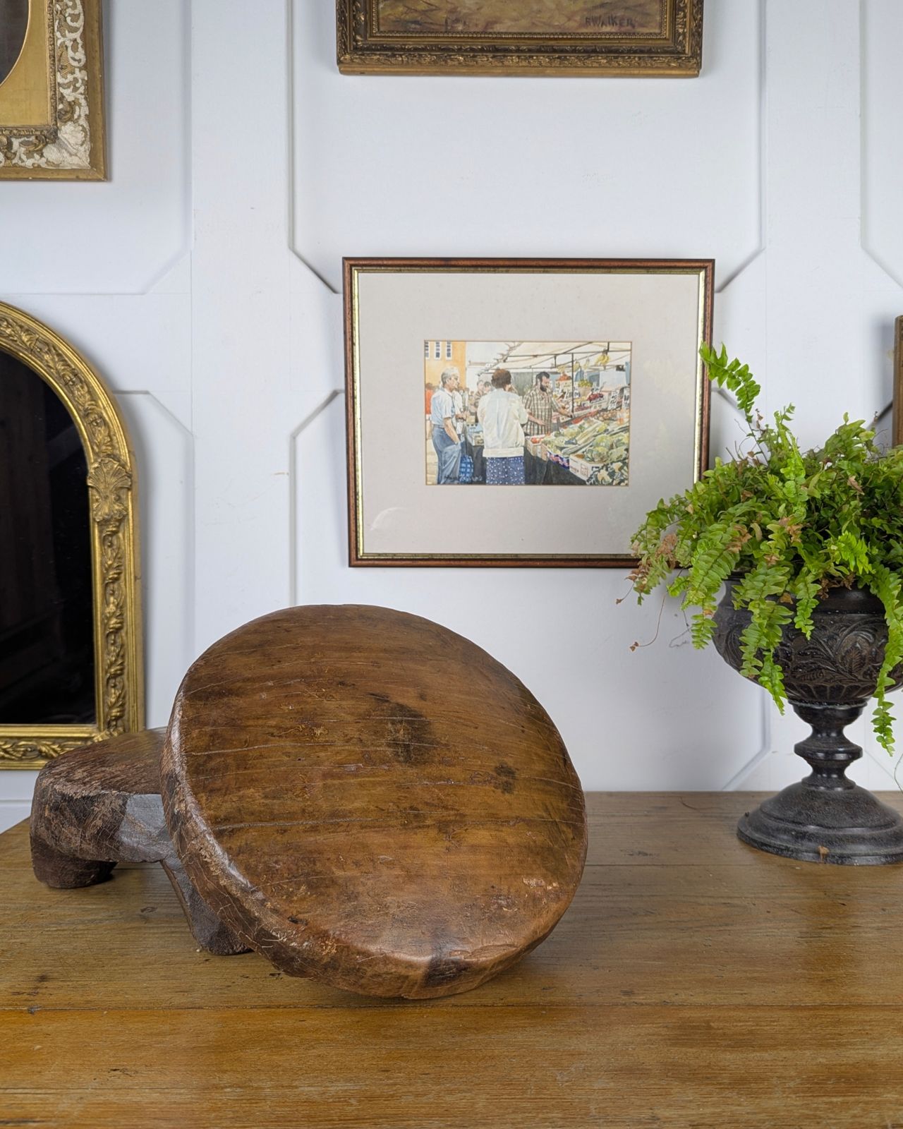 Pair Of Antique Wooden Chapati Boards – Punjab, India