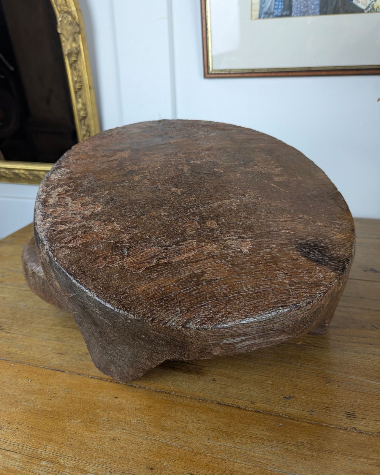Pair Of Antique Wooden Chapati Boards – Punjab, India photo vinterior