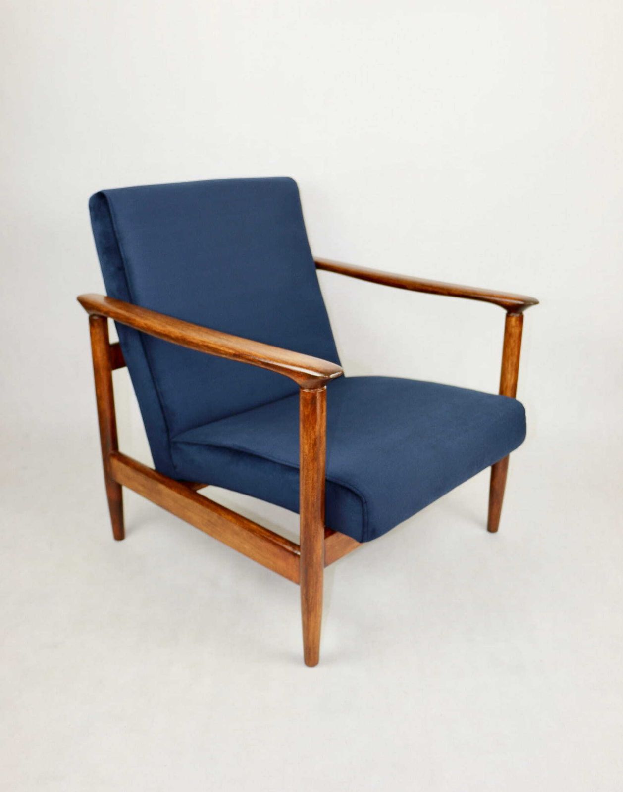 Gfm 142 Armchair, Designed By Edmund Homa From The 70s, Navy Blue   2 Pieces Available photo Furniture