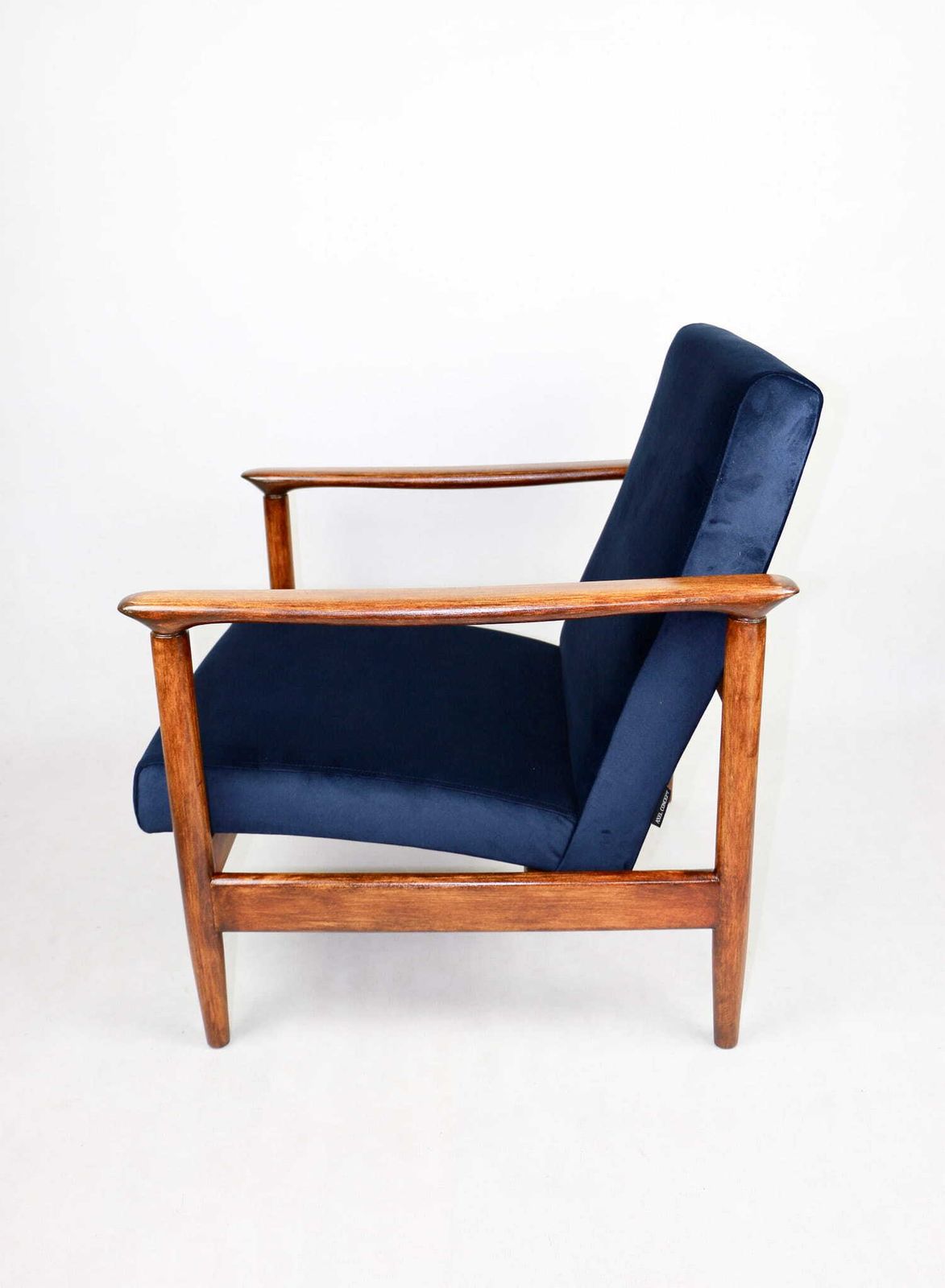 Gfm 142 Armchair, Designed By Edmund Homa From The 70s, Navy Blue   2 Pieces Available photo vintage