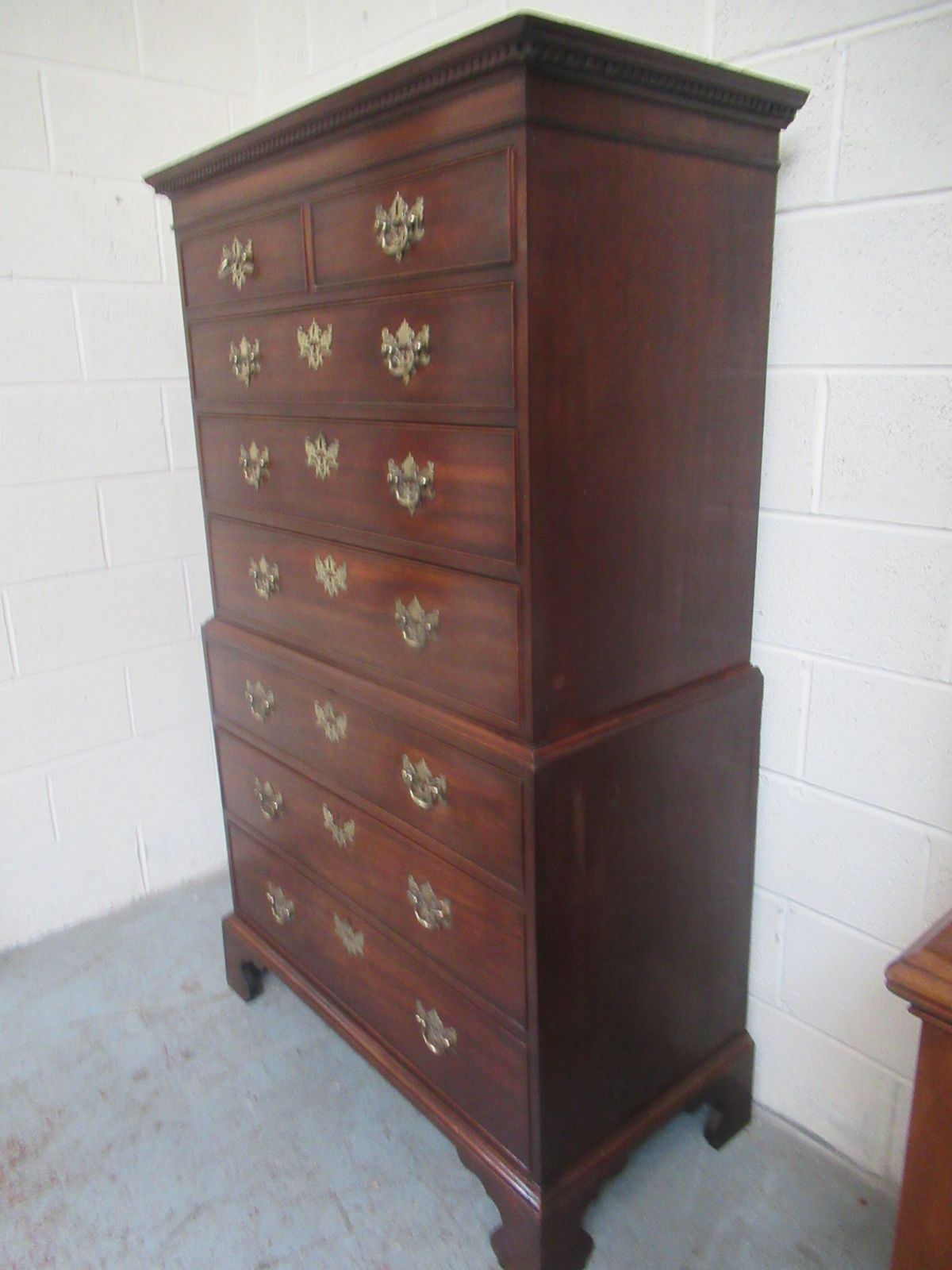 Late 18th Century  Georgian Mahogany   Tall Boy Chest On Chest photo vinterior