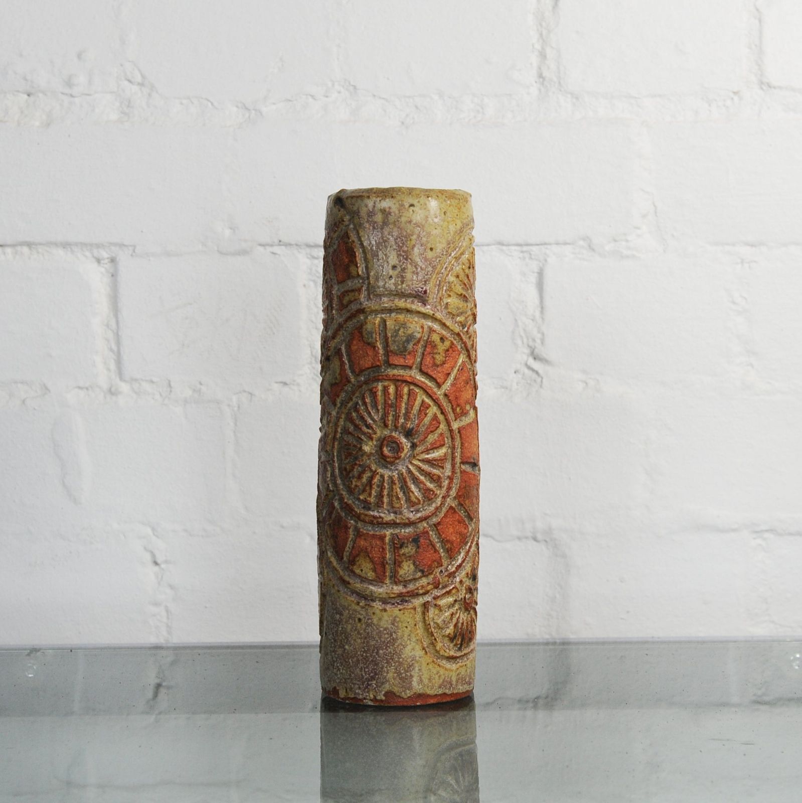 Mid Century Cylindrical Vase Attributed To Bernard Rooke, 1960s photo 60.0