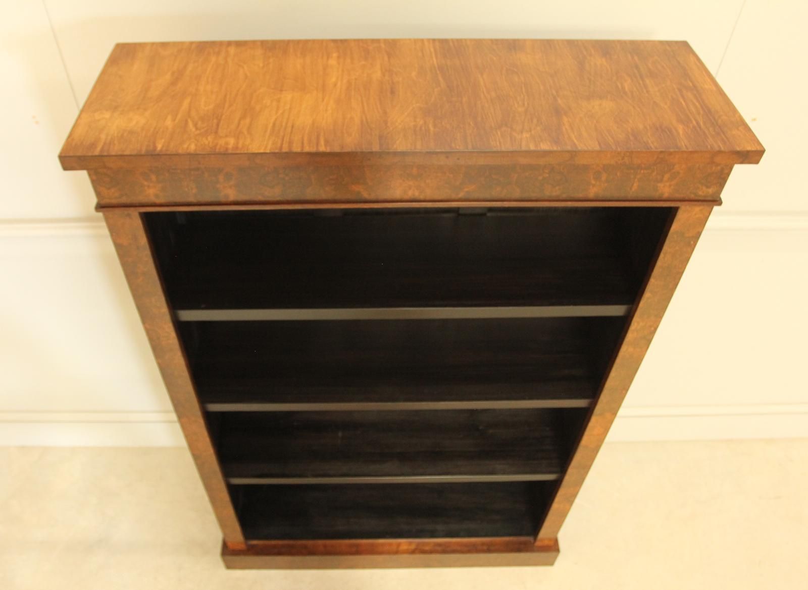 photo furniture Victorian Faux Burr Walnut Open Bookcase