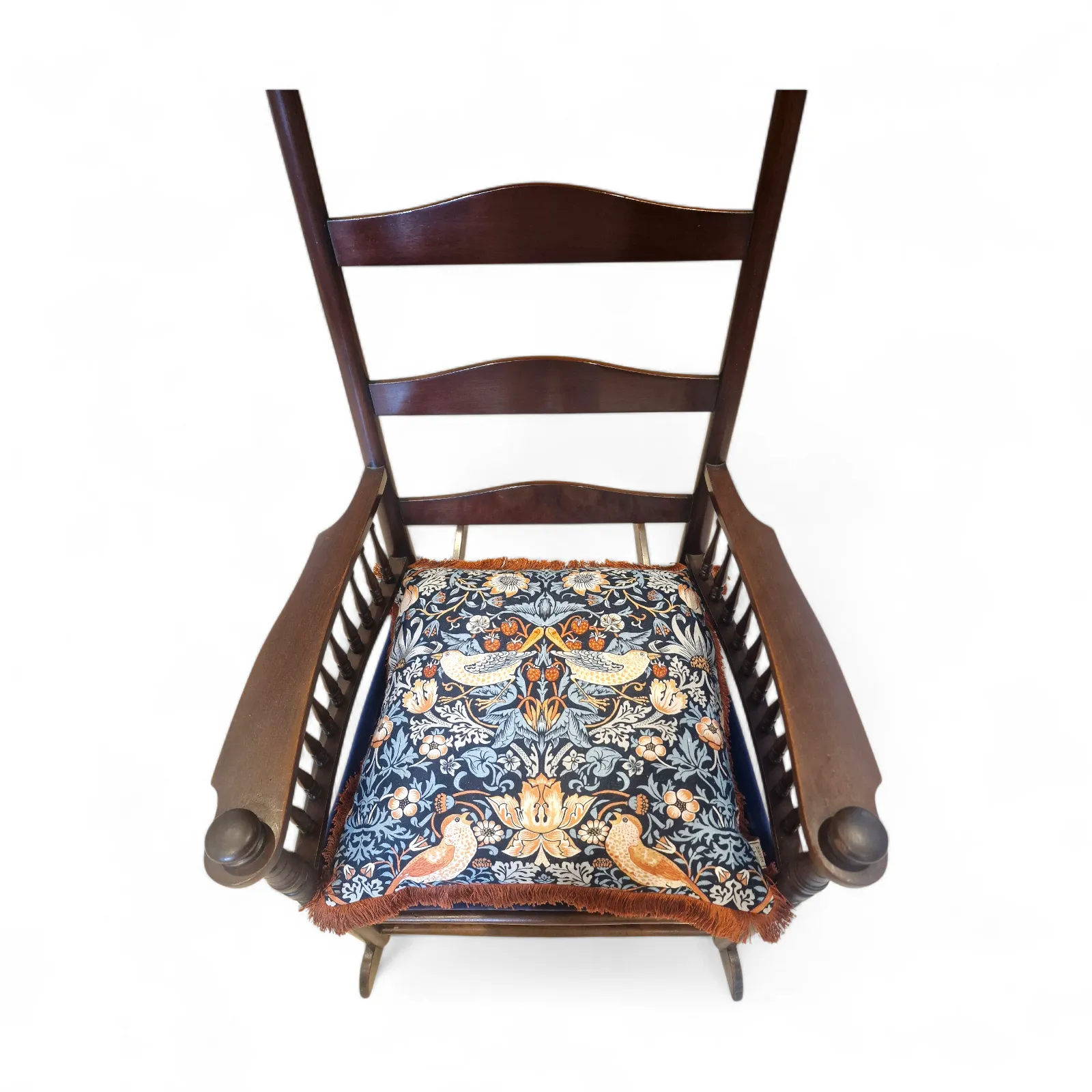 Furniture Liberty Arts & Crafts Ladderback Rocking Chair By William Birch Of High Wycombe C1900 photo