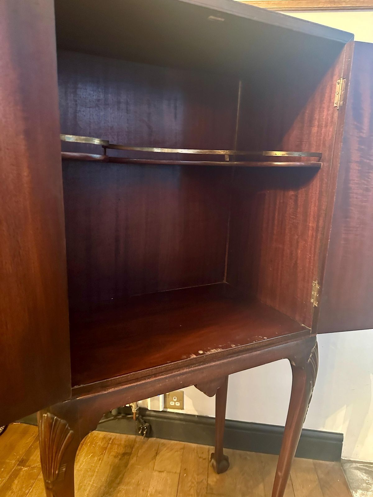New Stock Beautiful Drinks Cabinet On Ball And Claw Feet Available For Commission Or Restoration   Ideal For Small Space photo vinterior