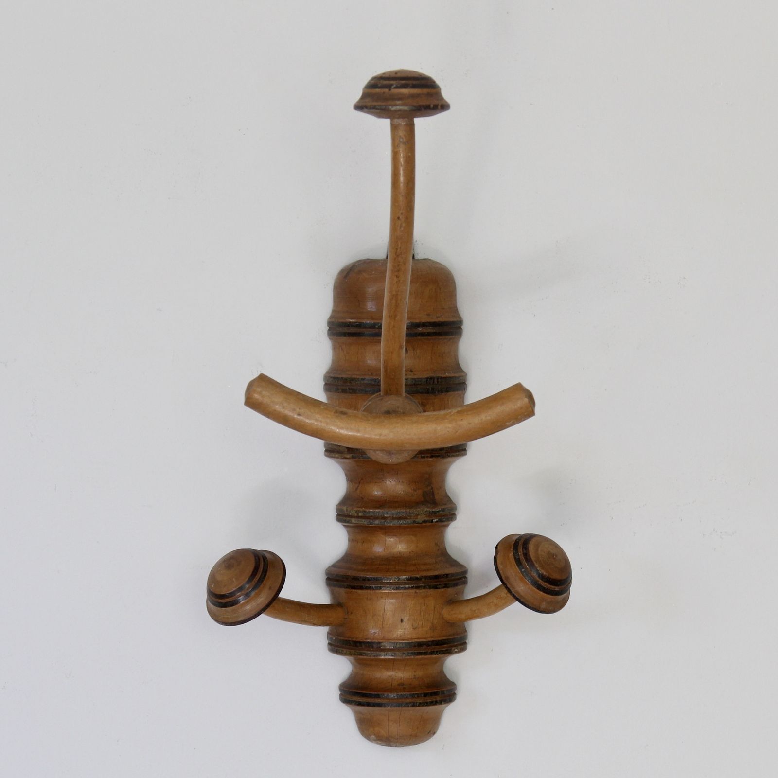 Antique French Wooden Coat And Hat Hooks photo vinterior