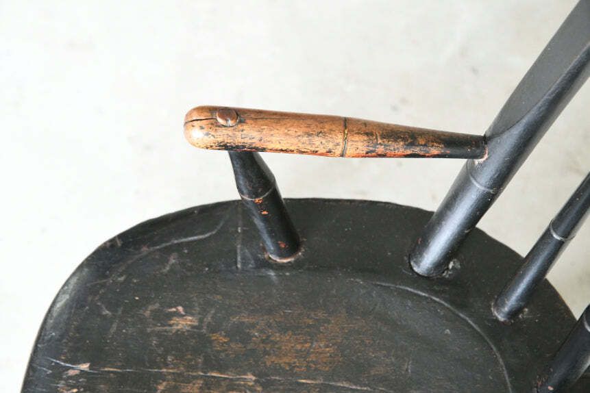 245.0 Antique Stained Childs Chair, 1800s photo