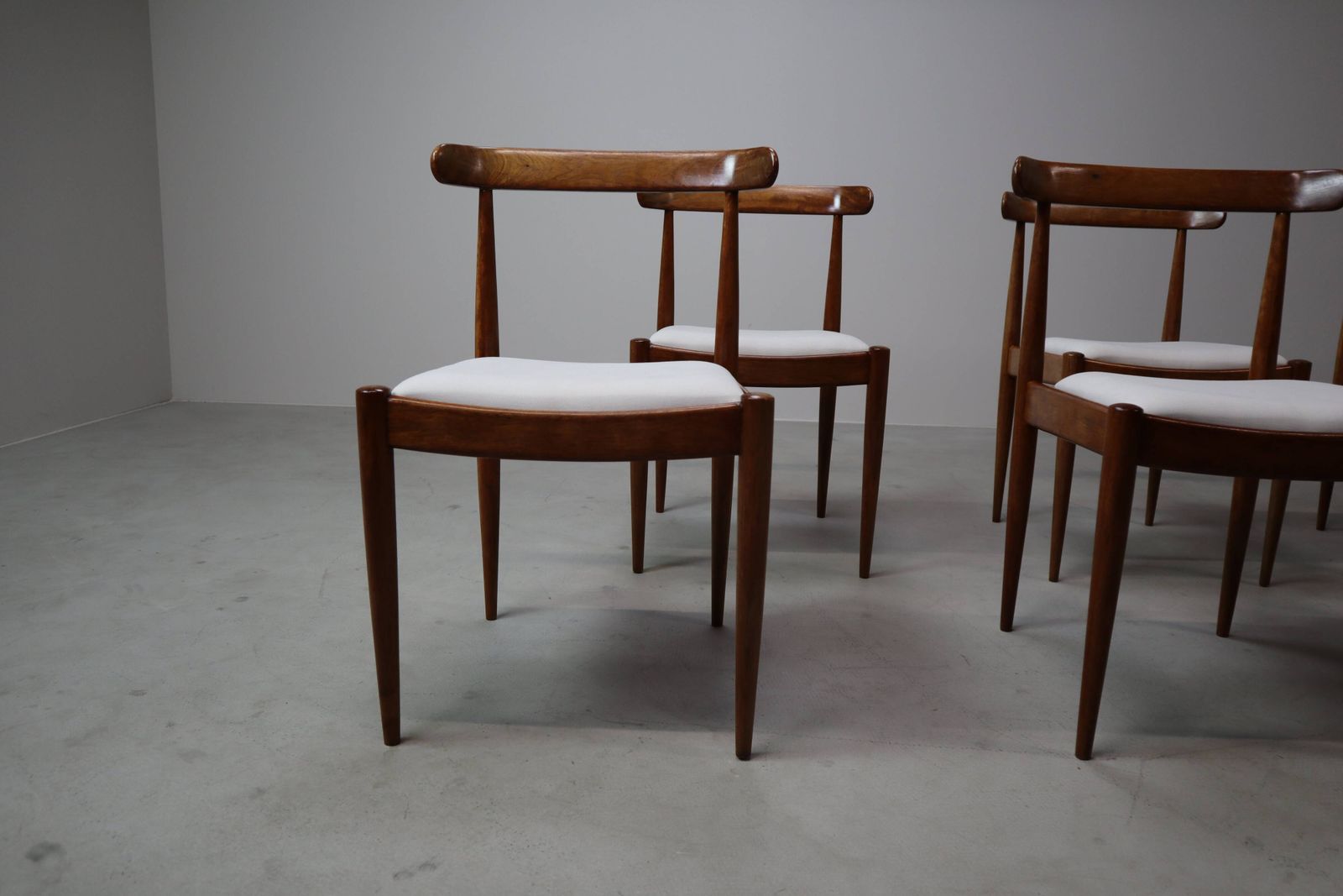 Furniture Set Of Six Alfred Hendrickx Model 500 Dining Chairs In Rosewood, photo
