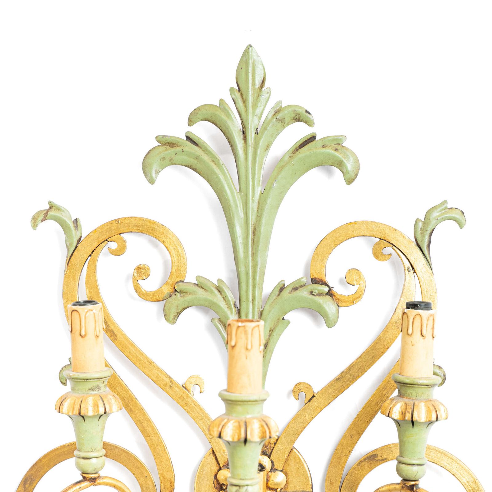 A Pair Of French Gilt Wood And Metal Wall Lights photo 795.0