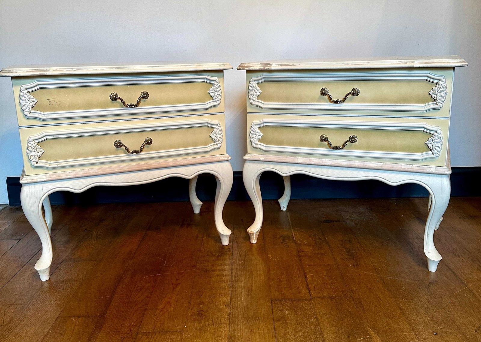 French Style Bedside Cabinets Available For Refurbishment In A Colour Of Your Choice