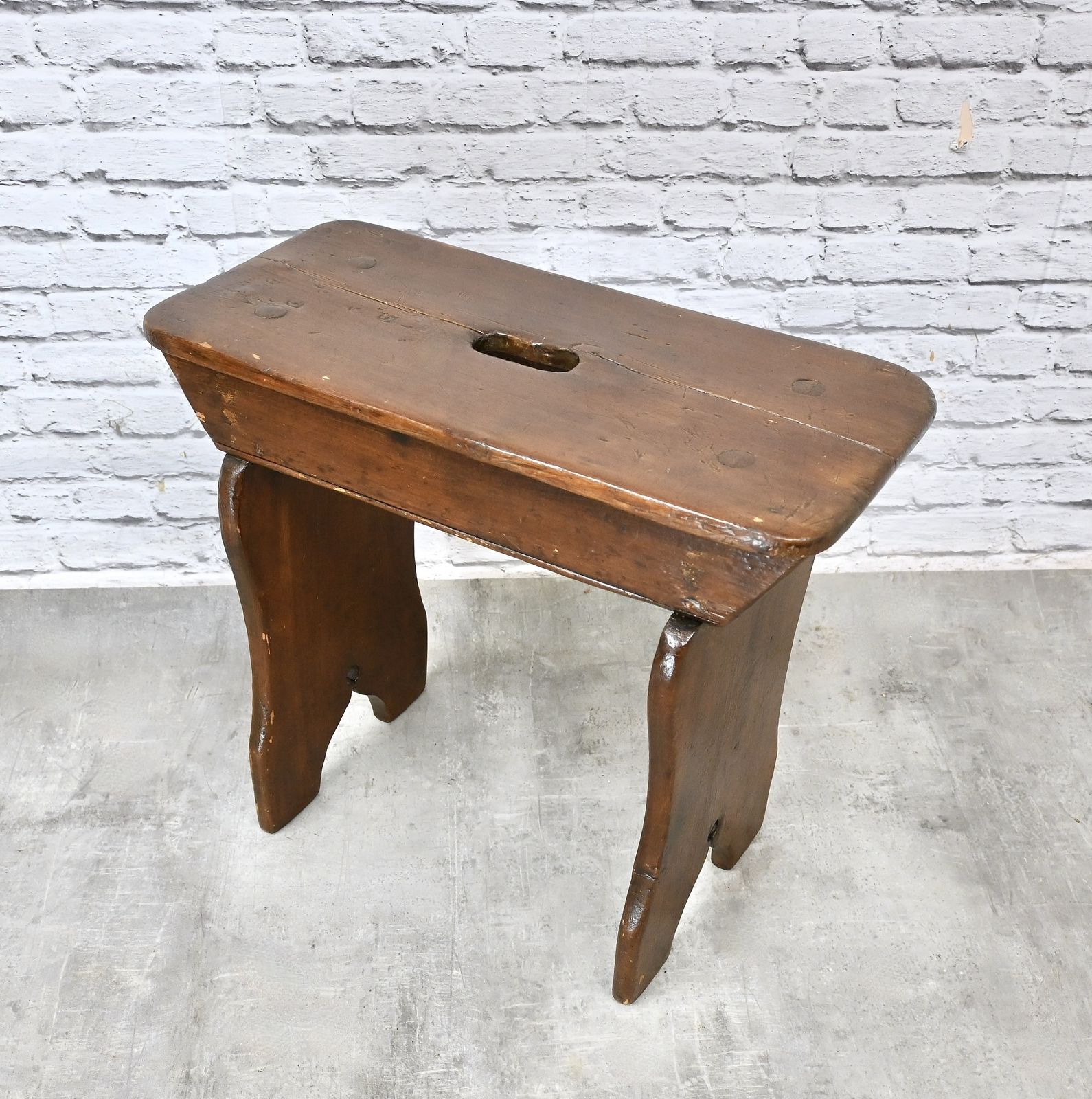 Antique Painted Pine Bench photo Furniture
