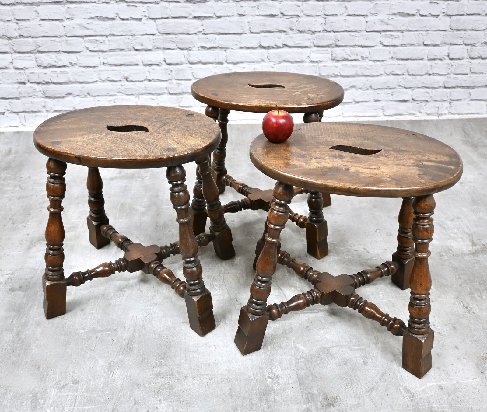Vintage Oak Joint Stools photo furniture