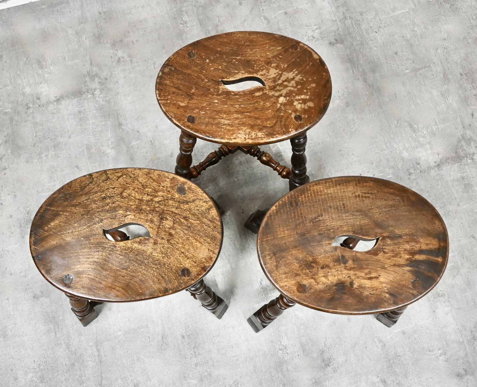 Vintage Oak Joint Stools photo Furniture