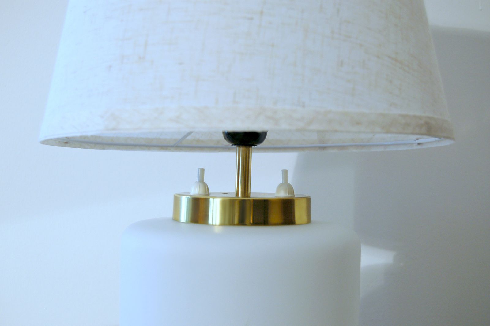Stilnovo Table Lamp   Opal Glass / Brass   Italy '60 photo vinterior
