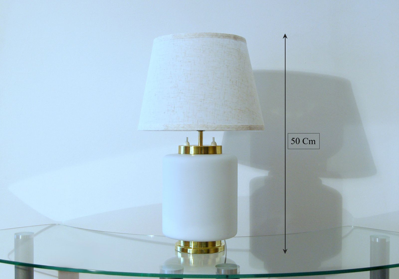 Stilnovo Table Lamp   Opal Glass / Brass   Italy '60 photo 650.0