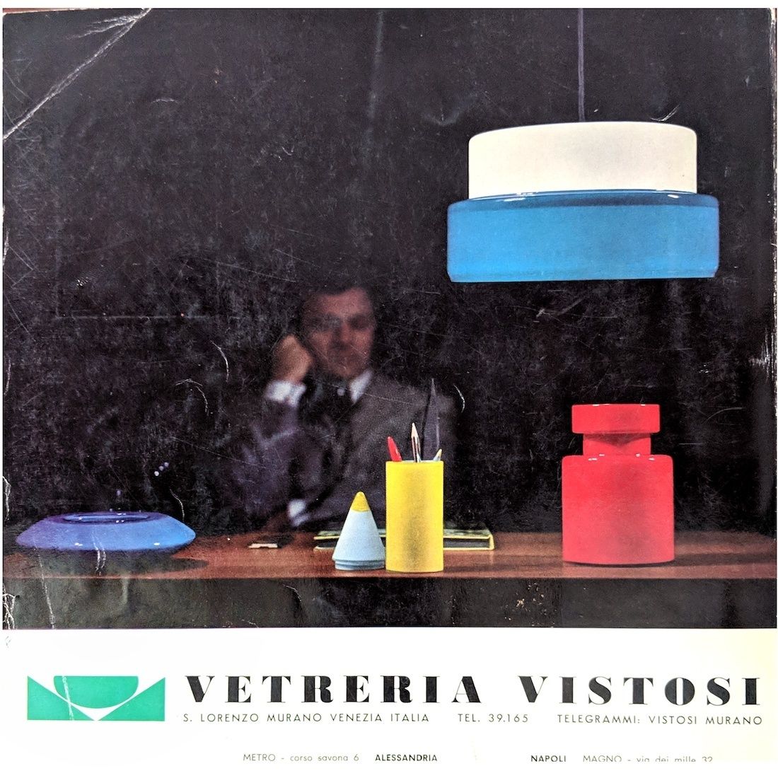 photo buy Red Glass Bottle By Luciano Vistosi For Vistosi, 1960s
