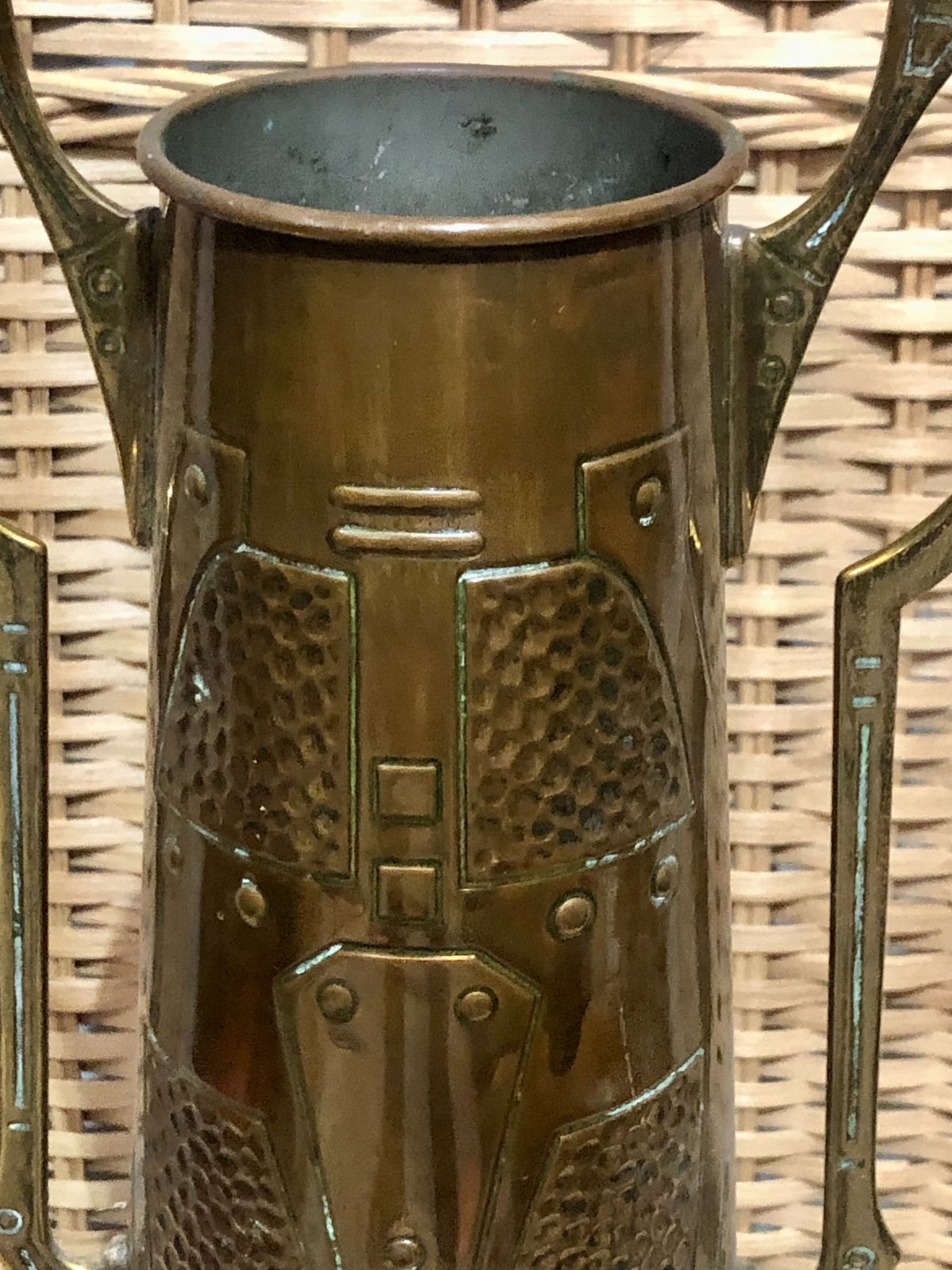 photo for sale Handsome Art Nouveau Copper Vase Made In Germany