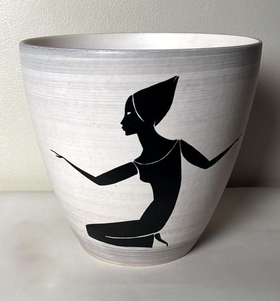 Sèvres Paul Milet  Modernist French Cachepot In Hand Painted Stoneware photo Home Decor