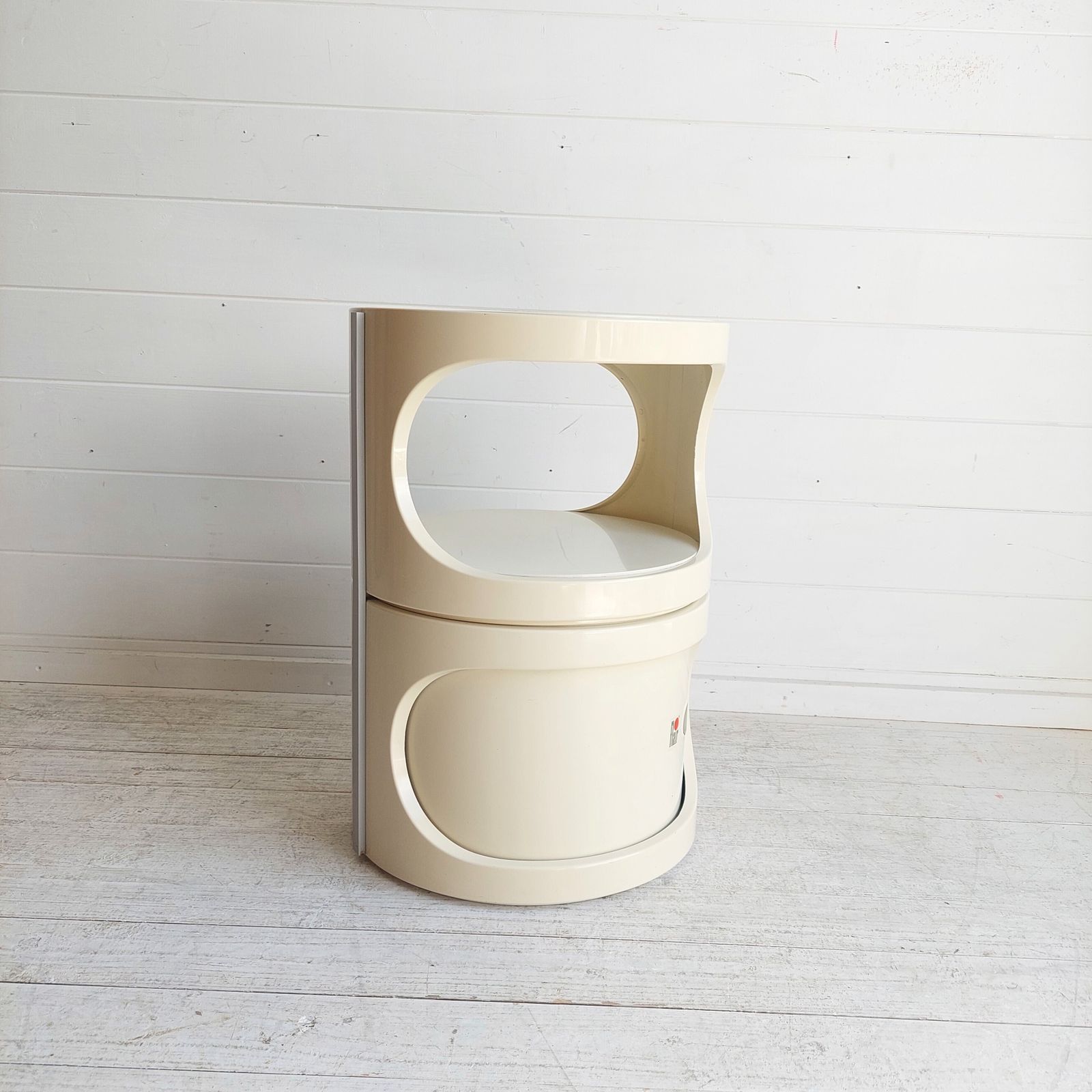 Mid Century  Plastic Side Table Space Age Nightstand Marc Held  Flair, France  Holland 970s photo furniture