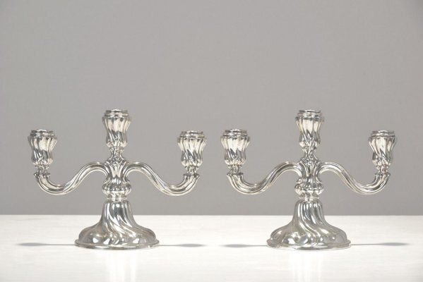 Silver 830/1000 Candelabras, Germany, 1935, Set Of 2 photo Home Decor
