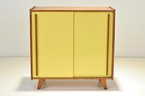 Small Sideboard Pavatex Stella Möbel In Yellow, Switzerland, 1950s photo 1185.0