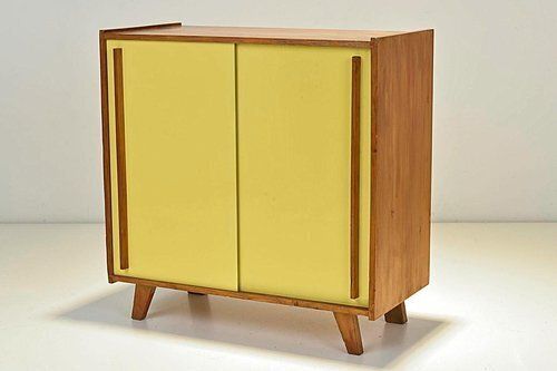 Small Sideboard Pavatex Stella Möbel In Yellow, Switzerland, 1950s photo vinterior