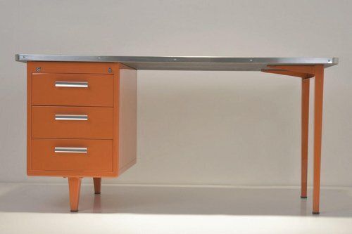 Desk In Sheet Steel From Gispen, 1955 photo for sale