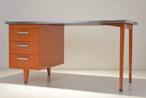 Desk In Sheet Steel From Gispen, 1955 photo vinterior