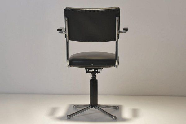 German Desk Chair In Chrome Plated Steel Tube, 1950 photo vinterior