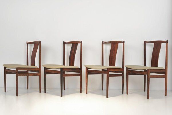 Rosewood Chairs By Henning Sorensen For Danex, Germany, 1960s