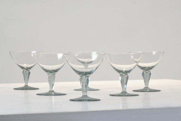 Sherry Glasses By Wilhelm Wagenfeld For Vlg Weisswasser, Germany, 1937, Set Of 6 photo vinterior