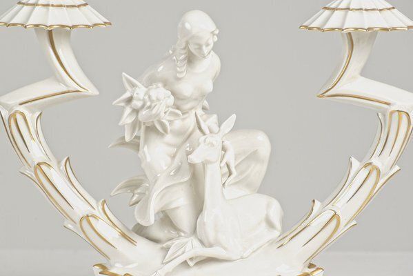 photo for sale Porcelain Candleholder By Karl Tutter For Hutschenreuther, Germany, 1925