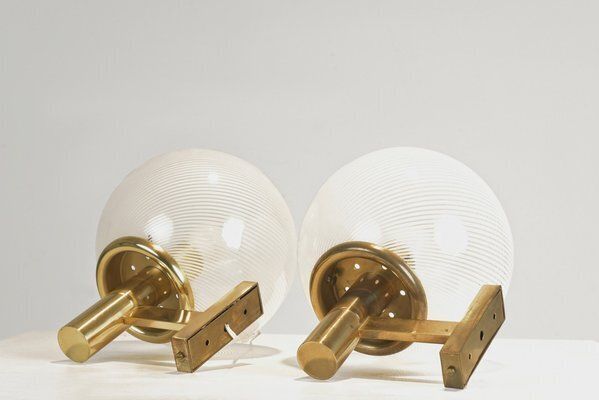photo furniture Thread Glass Filigree Wall Lights By Paolo Venini For Venini, Italy, 1940s, Set Of 2
