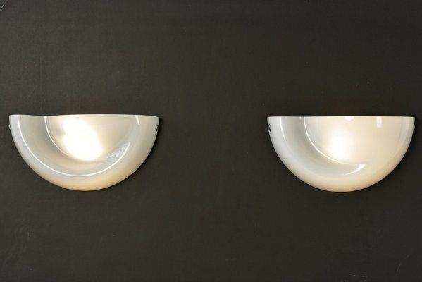 Italian Wall Lamps In Murano Glass From Vistosi, 1969, Set Of 2
