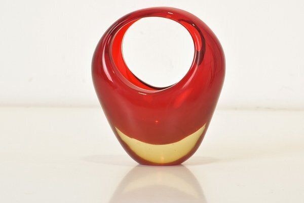 Sommerso Vase In Murano By Flavio Poli For Seguso, 1958