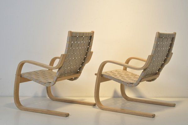 Set Of 406 Cantilever Lounge Chairs By Alvar Aalto For Artek, Finland photo Furniture