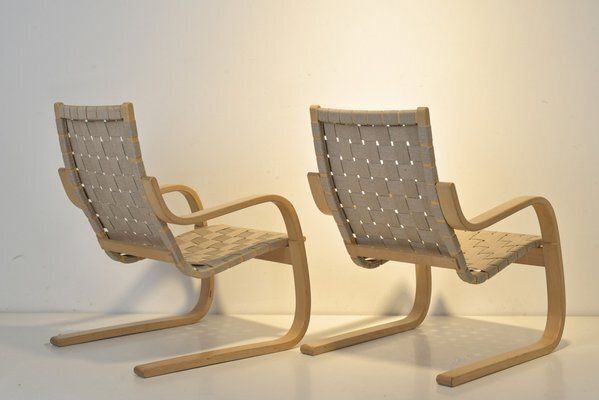 Set Of 406 Cantilever Lounge Chairs By Alvar Aalto For Artek, Finland photo vinterior