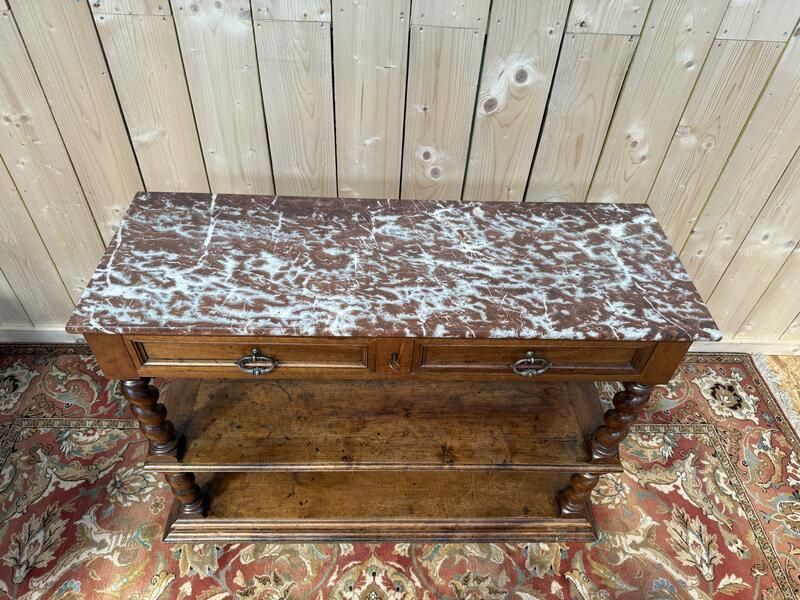 Console   Desserte De Style Louis XIII Marbre Griotte photo buy