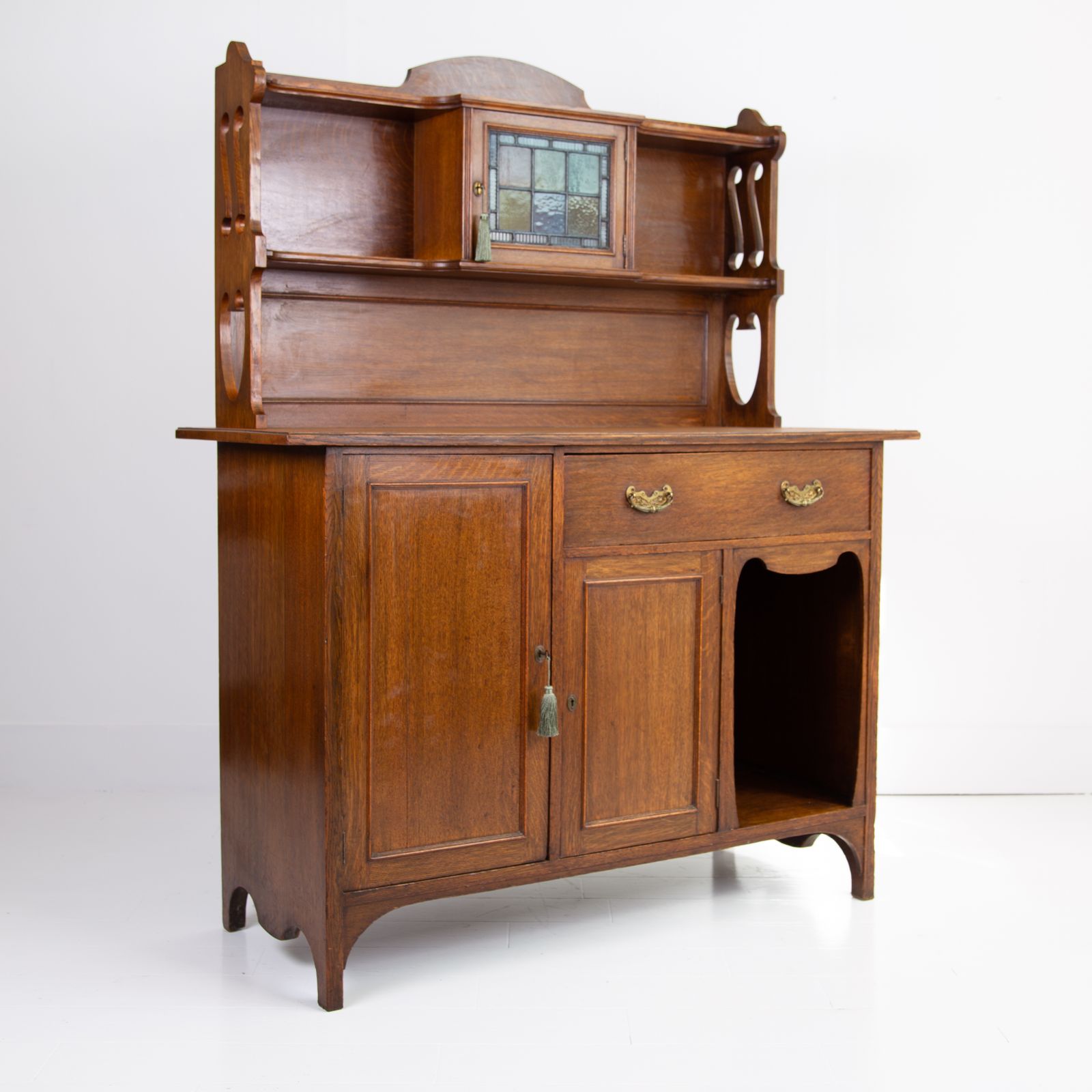 photo for sale English Arts And Crafts Oak Cabinet 1910