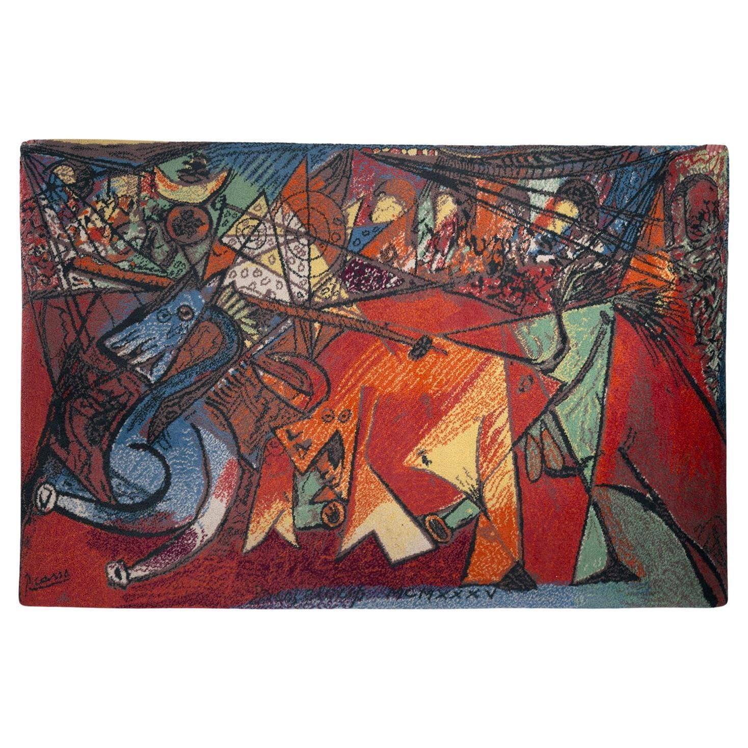 Woolen Pablo Picasso Rug “Run Of The Bulls” By Ege Axminster Carpets, Denmark