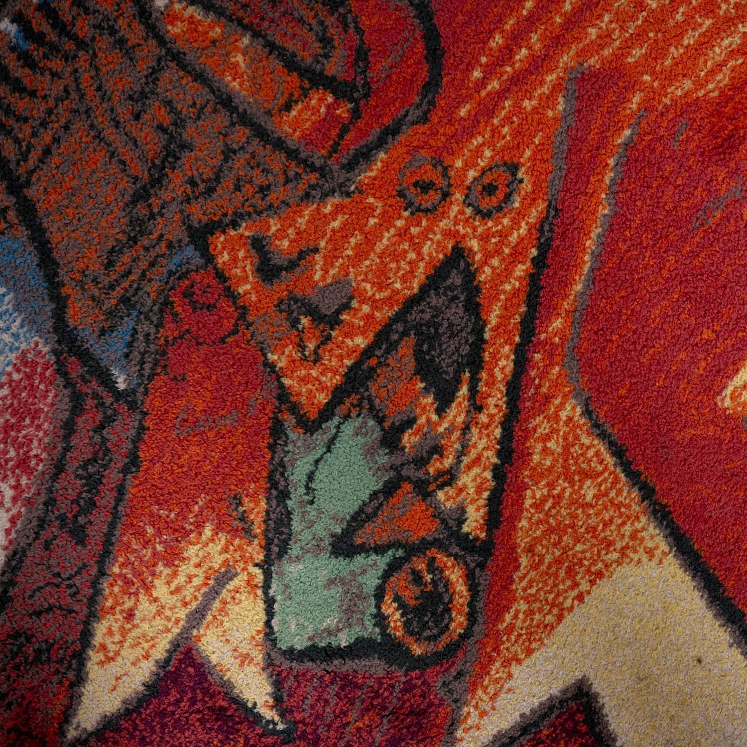 Woolen Pablo Picasso Rug “Run Of The Bulls” By Ege Axminster Carpets, Denmark photo buy