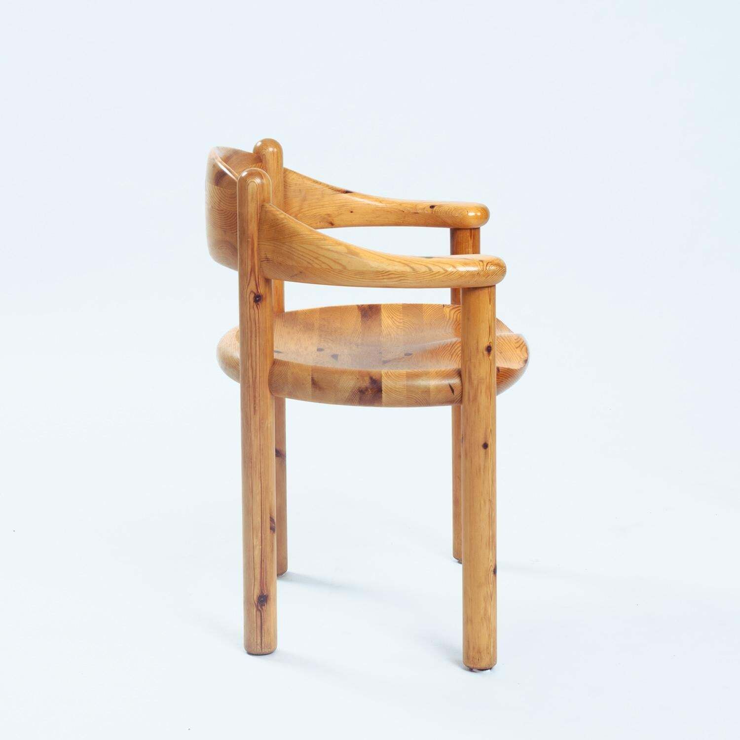 Rainer Daumiller Pine Carver Dining Chairs For Hirtshals Sawmill, Denmark, Set Of 4 photo 2615.0
