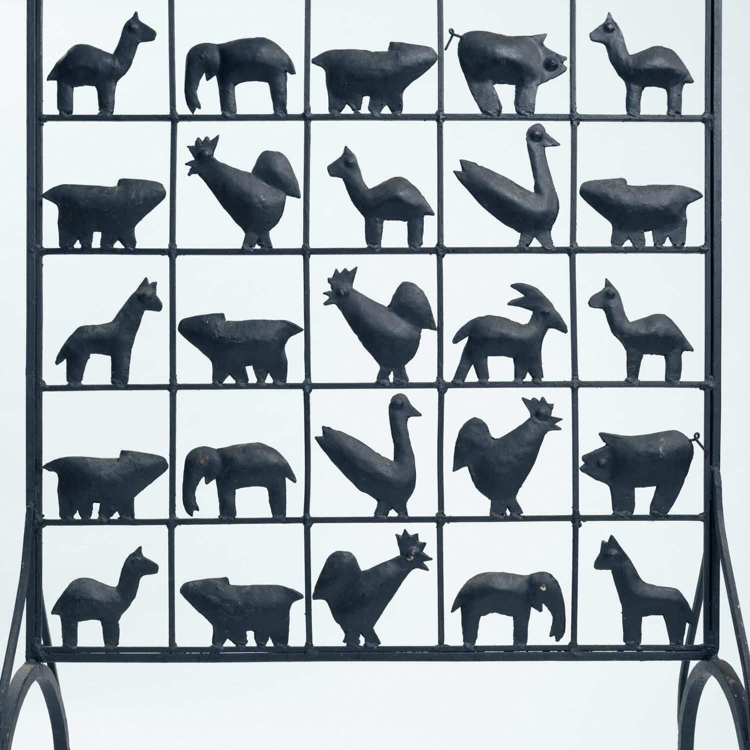 Wrought Iron  Animal Screen Room Divider Wrought Iron , 1950s photo for sale