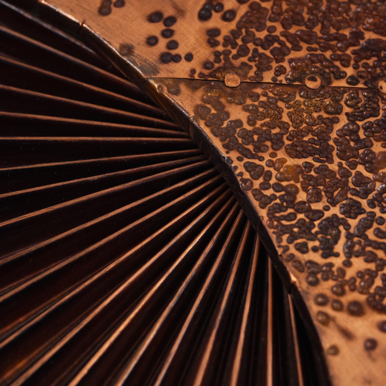 Brutalist Midcentury Modern Metal Copper Artwork By Sammy Tsui, 1970s photo Art
