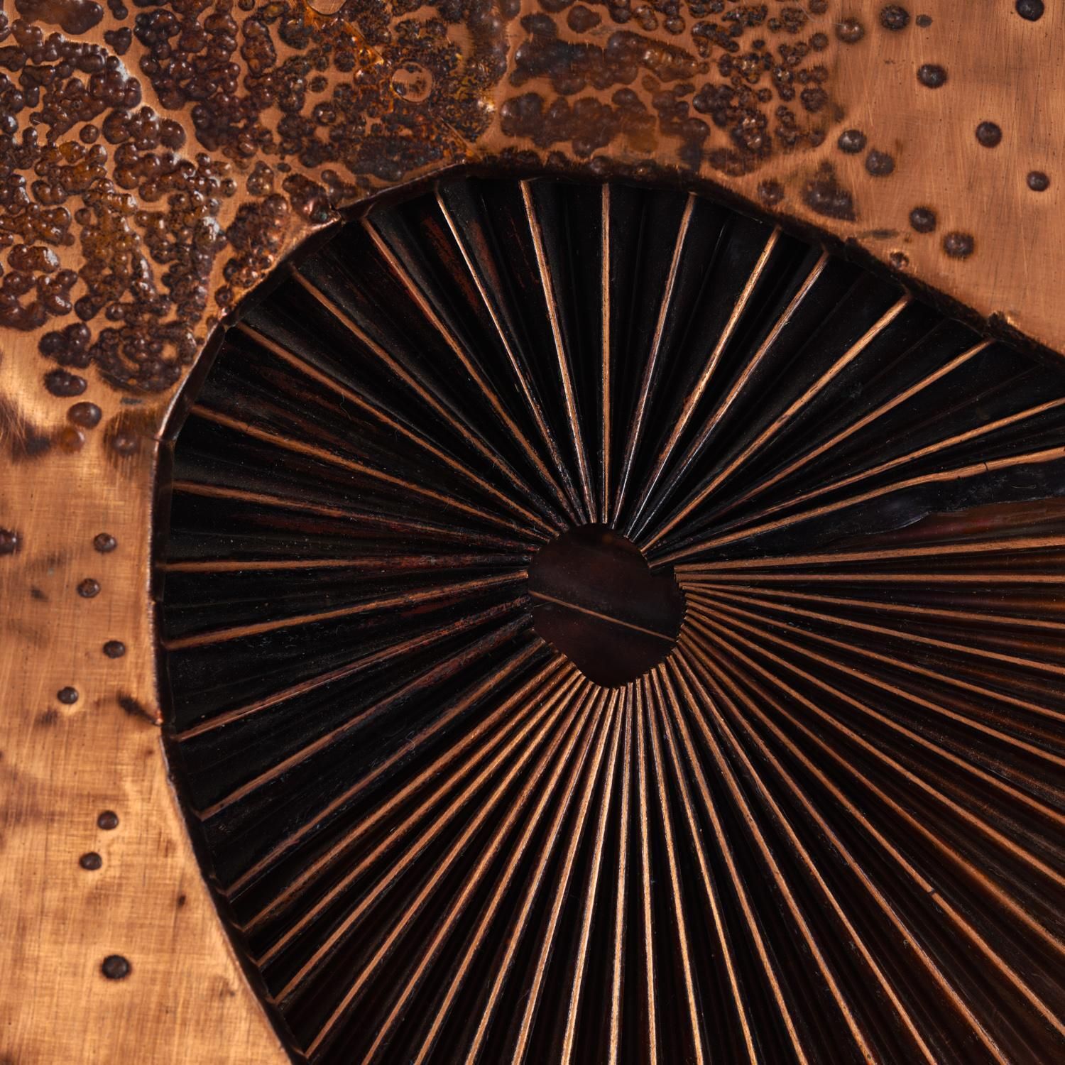 Brutalist Midcentury Modern Metal Copper Artwork By Sammy Tsui, 1970s photo 1674.0
